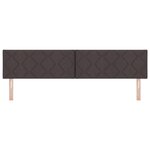Tête de lit LED vidaXL en tissu marron foncé 200 cm avec design géométrique