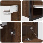 Ensemble de meubles de salle de bain 5 pièces vidaXL en bois d'ingénierie chêne marron