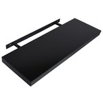 vidaXL Étagères murales flottantes 2 Pièces Noir 100x20x3 8 cm