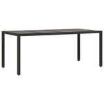 Ensemble salle à manger jardin 9 pièces vidaXL Noir Poly Rotin