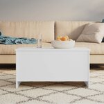 vidaXL Table basse Blanc 102x55 5x52 5 cm Bois d'ingénierie