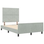 vidaXL Cadre de lit Gris clair 120x190 cm Velours