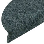 vidaXL Tapis d'escalier autocollants 15 Pièces Vert 56x17x3 cm Aiguilleté