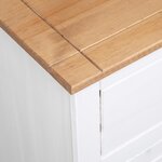 vidaXL Buffet Blanc 135x40x80 cm Pin solide Gamme Panama