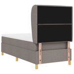 Lit Box Spring vidaXL avec Matelas Taupe 90x190 cm Tissu