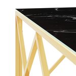 vidaXL Table basse doré 80x80x40 cm acier inoxydable et verre