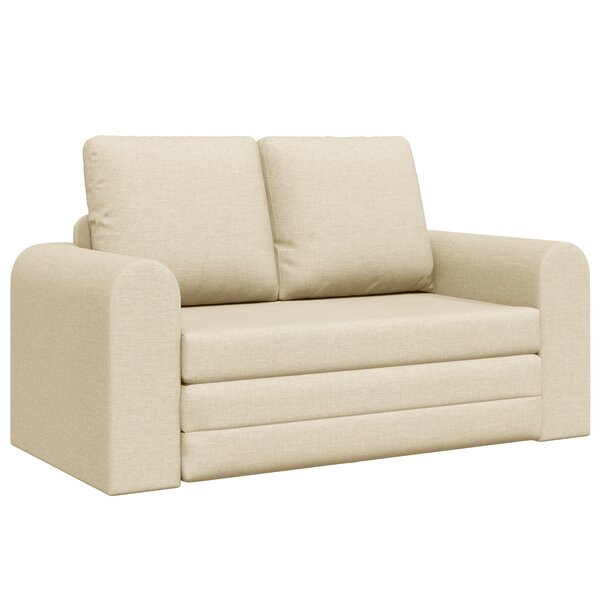 vidaXL Canapé Lit de Sol 2-en-1 Crème 148x71x83 cm Tissu