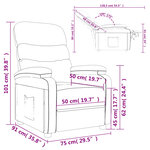 vidaXL Fauteuil inclinable Marron Tissu