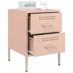 vidaXL Table de chevet rose 36x39x50 5 cm acier
