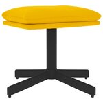 vidaXL Repose-pied Jaune moutarde 60x60x36 cm Velours