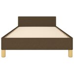 vidaXL Cadre de lit avec tête de lit Marron foncé 100x200 cm Tissu