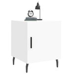 vidaXL Tables de chevet 2 Pièces blanc 40x40x50 cm bois d’ingénierie