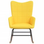 vidaXL Chaise à bascule Jaune moutarde Tissu