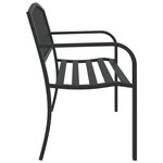 vidaXL Banc de jardin 119 cm noir acier