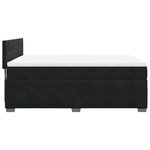 vidaXL Sommier à lattes de lit avec matelas Noir 140x200 cm Velours