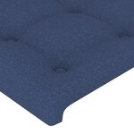 vidaXL Tête de lit avec oreilles Bleu 147x16x78/88 cm Tissu