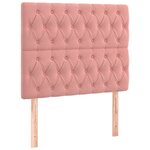 vidaXL Sommier à lattes de lit avec matelas Rose 90x200 cm Velours