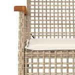 vidaXL Ensemble à manger de jardin avec coussins 5Pièces Beige poly rotin