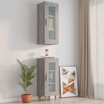 vidaXL Armoire murale suspendue Sonoma gris 34 5x34x90 cm