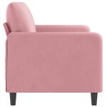 vidaXL Canapé à 2 places Rose 140 cm Velours