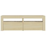vidaXL Meuble TV avec lumières LED chêne sonoma 120x35x40 cm