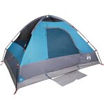 vidaXL Tente familiale à dôme 6 personnes bleu imperméable