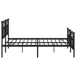 vidaXL Cadre de lit métal avec tête de lit/pied de lit noir 183x213 cm