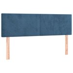 vidaXL Sommier à lattes de lit et matelas Bleu foncé 140x200cm Velours