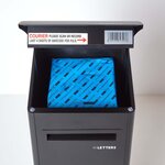 Boîte à colis Extra-Large Noir 1 porte Couvercle incliné Acier galvanisé SMART PARCEL BOX®