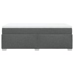 vidaXL Sommier à lattes de lit avec matelas Gris foncé 100x200cm Tissu