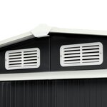 Vidaxl abri de jardin à portes coulissantes anthracite 386x312x178 cm