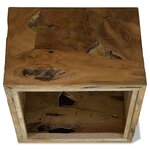 vidaXL Table basse 50x50x35 cm Teck véritable Marron