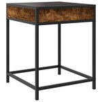 vidaXL Table basse avec LED Infinity chêne fumé 40x40x51 cm