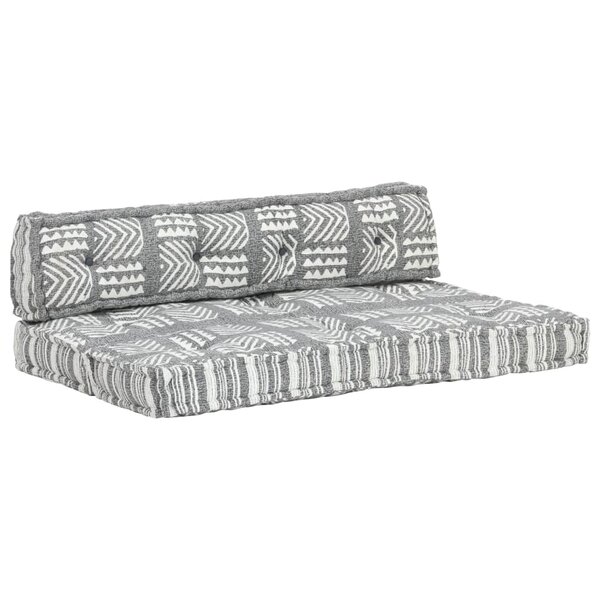 vidaXL Coussin de canapé palette Gris Tissu Patchwork