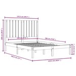 vidaXL Cadre de lit sans matelas blanc 120x190 cm bois massif