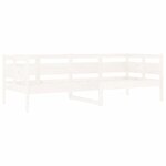 vidaXL Lit de jour sans matelas blanc bois de pin massif 80x200 cm