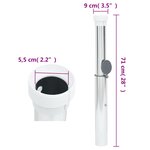 vidaXL Base de parasol enterrée pour mât 40-50 mm argenté aluminium
