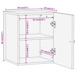 vidaXL Armoire de salle de bain murale 38x33x48cm bois massif manguier