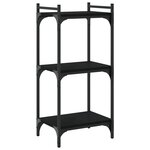 vidaXL Bibliothèque à 3 niveaux noir 40x30x86 cm bois d'ingénierie