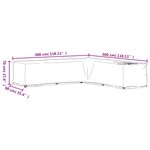 vidaXL Housse de salon de jardin en forme de L 20 œillets 300x300x70cm
