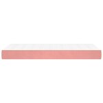 vidaXL Matelas de lit à ressorts ensachés rose 80x210x20 cm velours