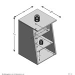 FMD Table d'appoint de jeu 2 compartiments ouverts 49 4x50x77 7 cm