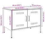 vidaXL Meubles TV 2 Pièces blanc 68x39x50 5 cm acier