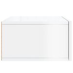 vidaXL Tables de chevet murales 2 Pièces blanc brillant 35x35x20 cm