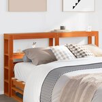 vidaXL Tête de lit avec étagères marron cire 140 cm bois massif de pin