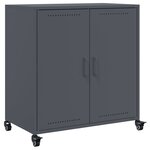 vidaXL Buffet anthracite 68 5x39x72 cm acier laminé à froid