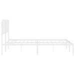 vidaXL Cadre de lit métal sans matelas et tête de lit blanc 180x200 cm
