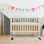 Lit évolutif bébé à barreaux bois vernis 60 x 120 cm