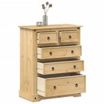 vidaXL Commode Corona 92x48x114 cm bois massif de pin