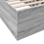 vidaXL Cadre de lit sonoma gris 75x190 cm bois d'ingénierie